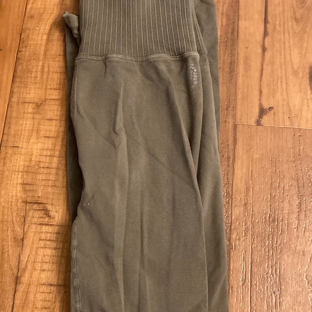 Green free people leggings
